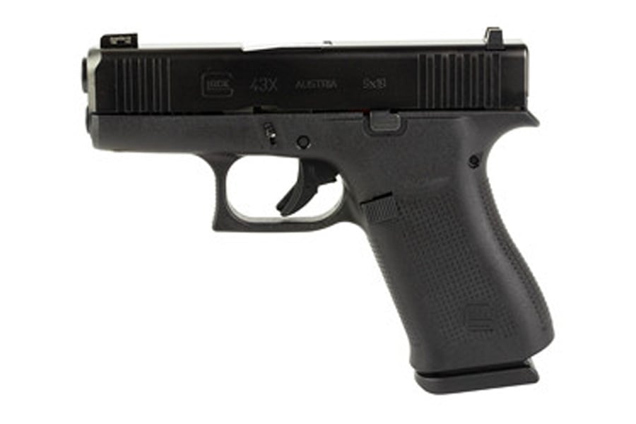 GLOCK 43x 9mm Pistol with Black Slide and AmeriGlo Bold Night Sights (LE)